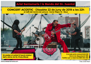 Cartell del concert al Cafè del Centre - Ariel Santamaria