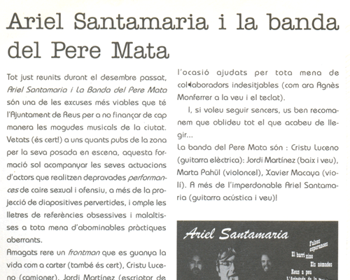 Recull de premsa. Juny de 1999. El Hamut.