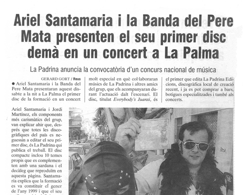Ariel Santamaria i la Banda del Pere Mata presenten el seu primer disc a la Palma