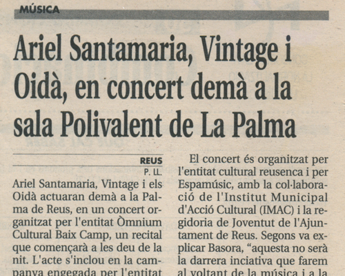 Recull de premsa. Febrer de 1994. Nou Diari.
